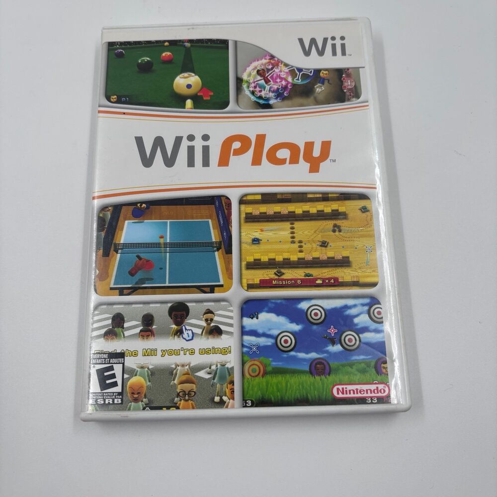 Wii Play Nintendo Wii Disc Case Manual CIB Tested Party Games